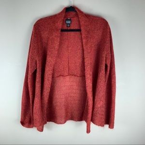 Eileen Fisher Red Mohair Merino Wool Blend Cardigan Sweater size Medium